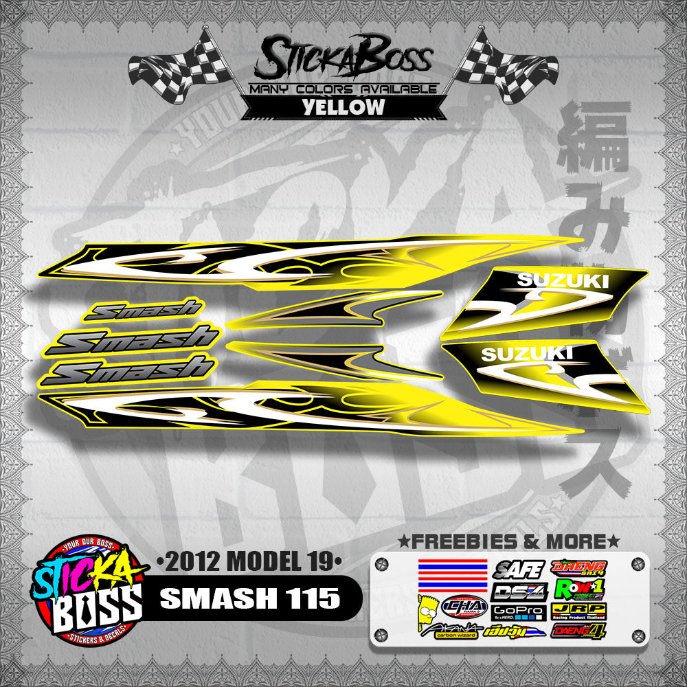 SMASH 115 DECALS ( 2012 MODEL 19 )【WITH FREEBIES】