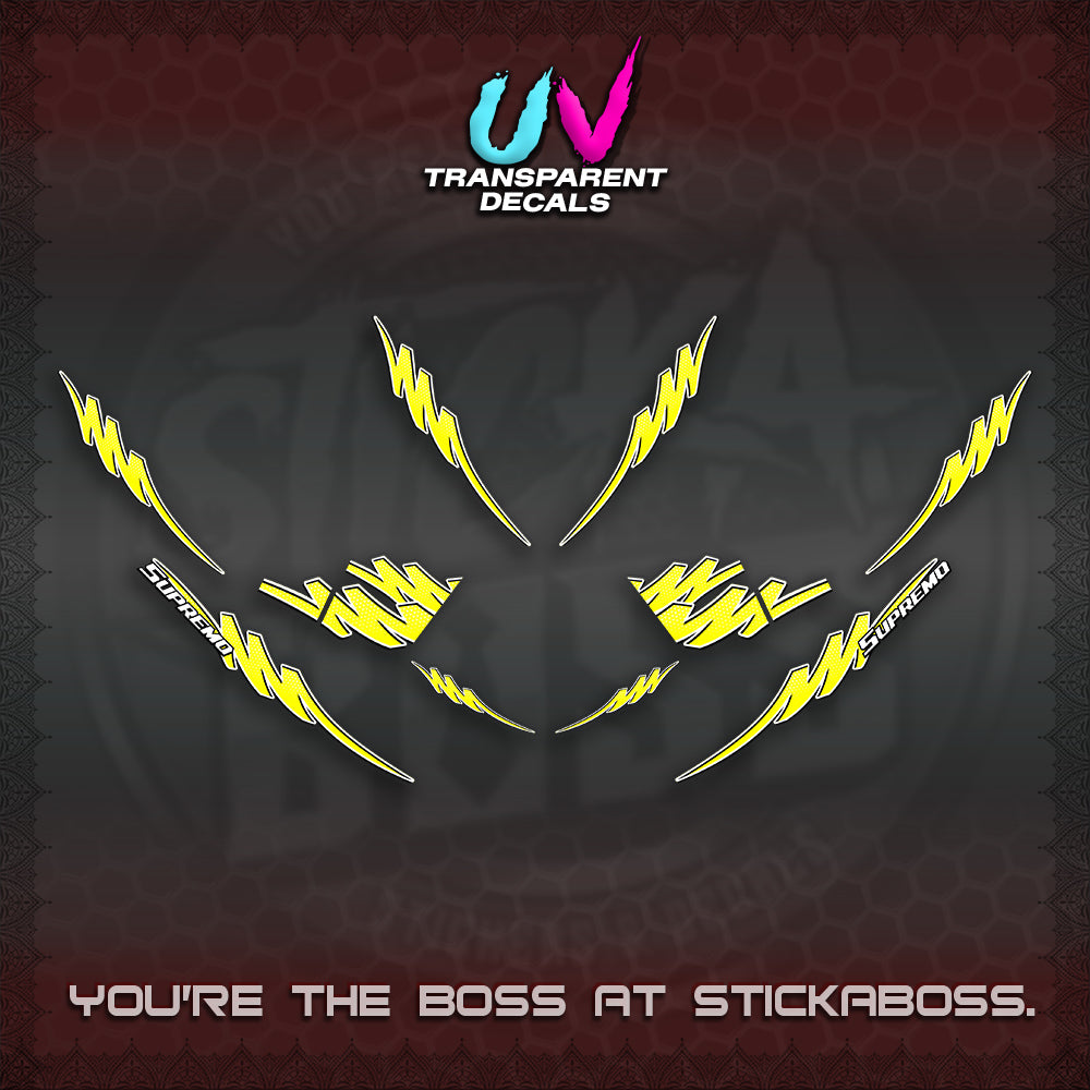AEROX V2 UV TRANPARENT STRIPING DECALS (1 TONE PUTRA VIRDIAN)STICKER DECALS By STICKABOSS