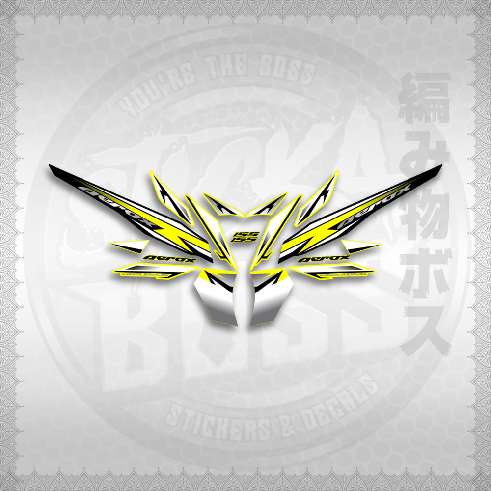 STICKER DECALS for AEROX 155 V2 MALAYSIAN (AV220SHCO) By STICKABOSS (SOFIE LAMINATED WATERPROOF)