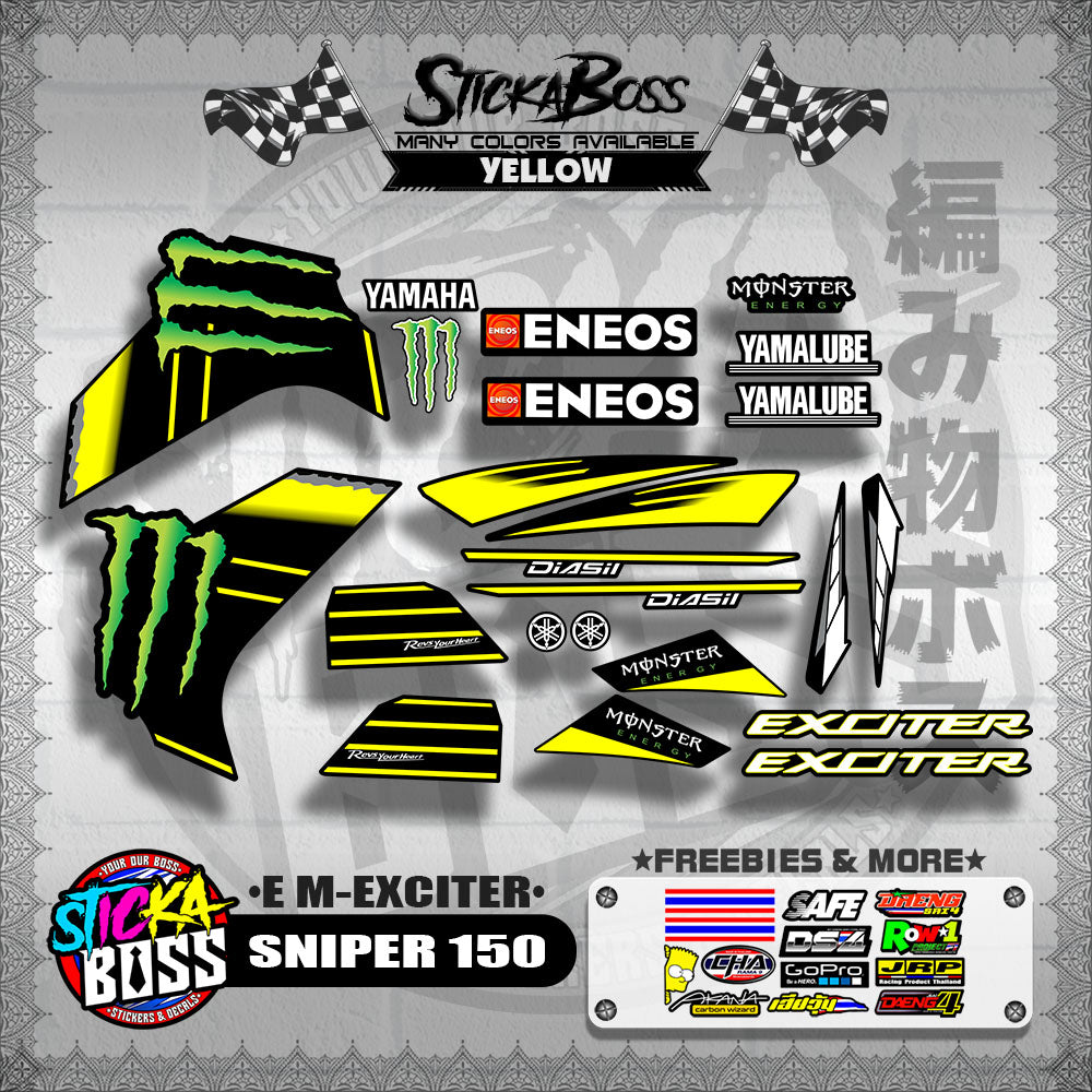 SNIPER 150 DECALS ( E M-EXCITER )【WITH FREEBIES】