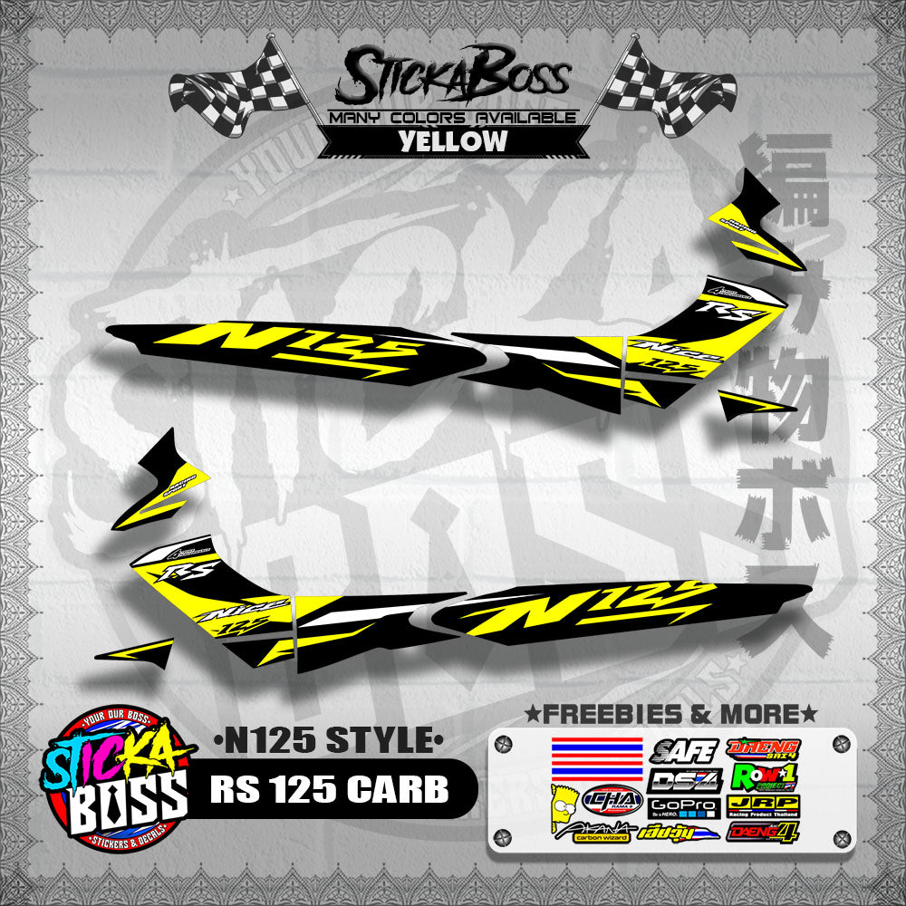 RS 125 CARB DECALS ( N125 STYLE )【WITH FREEBIES】