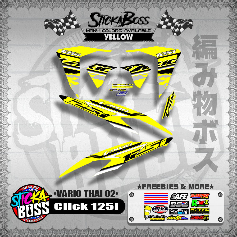 CLICK 125i V2 DECALS ( VARIO THAI 02 )【WITH FREEBIES】
