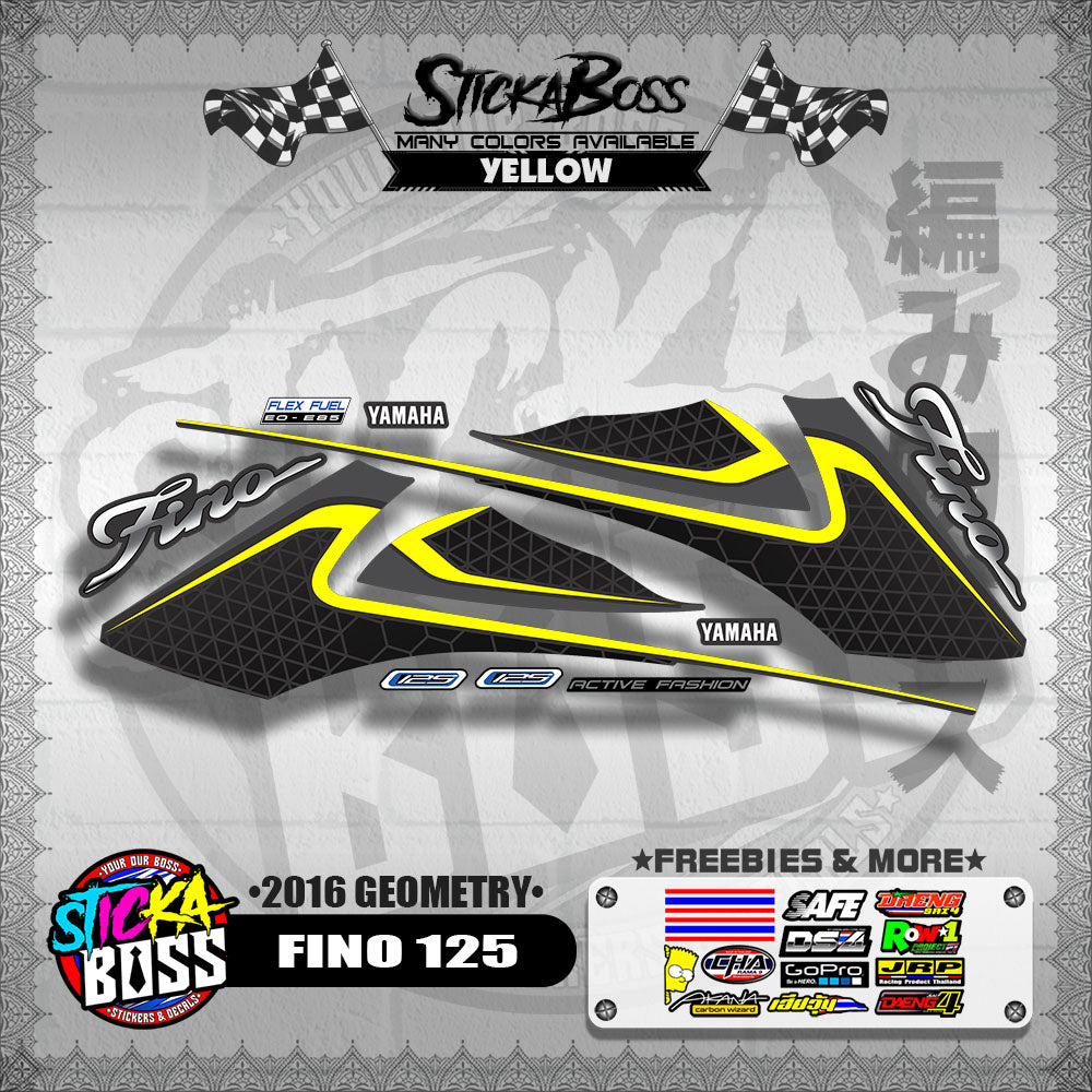 FINO 125 DECALS ( 2016 GEOMETRY )【WITH FREEBIES】