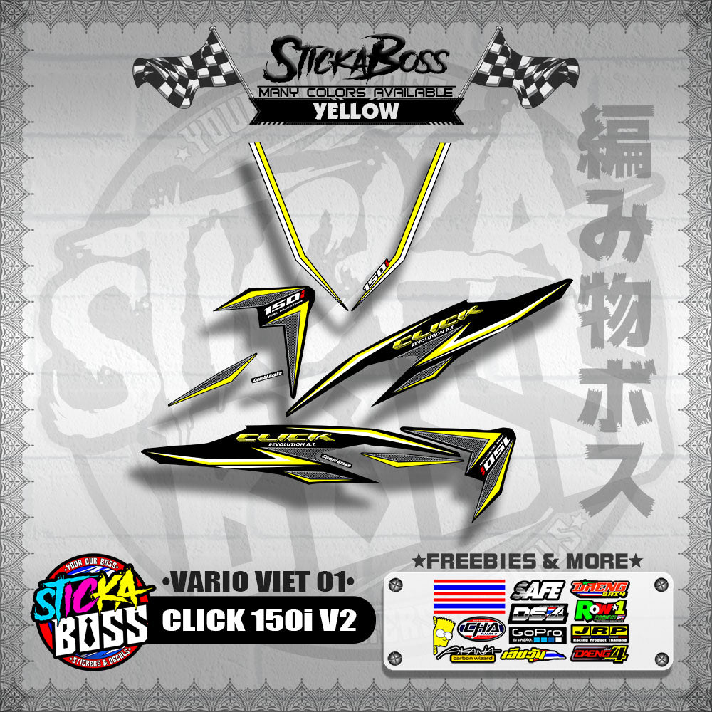 CLICK 150i V2 DECALS ( VARIO VIET 01 )【WITH FREEBIES】