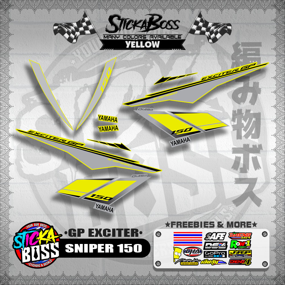 SNIPER 150 STOCK DECALS ( GP EXCITER )【WITH FREEBIES】