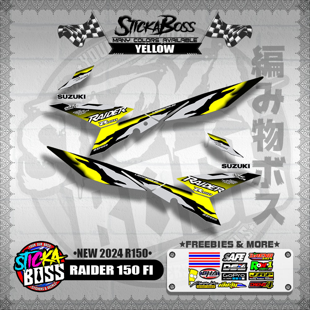 RAIDER 150 FI DECALS ( NEW 2024 R150 )【WITH FREEBIES】