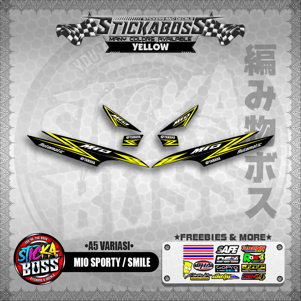 MIO SPORTY / SMILE INDO STICKER DECALS ( A5 VARIASI )【WITH FREEBIES】