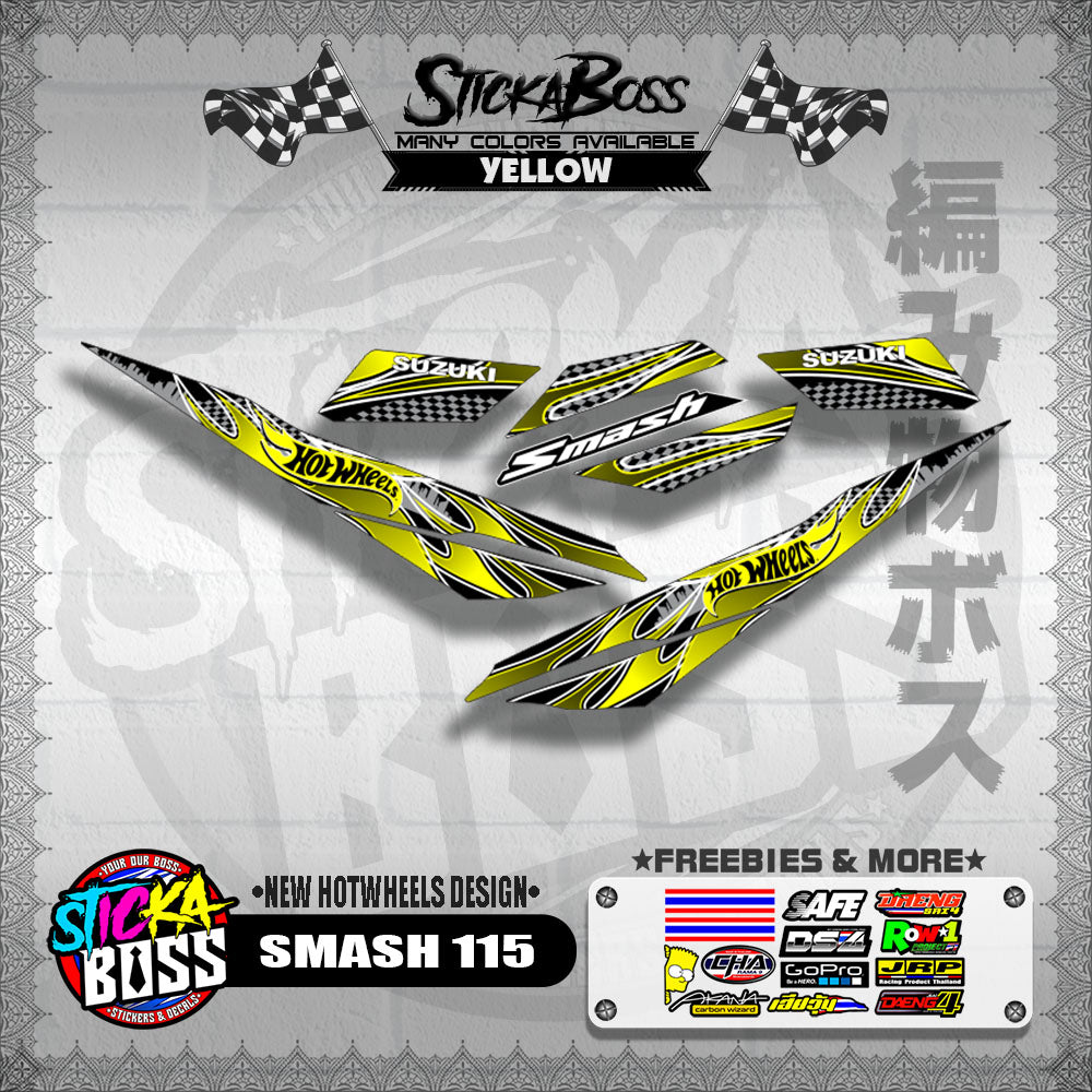 SMASH 115 DECALS ( NEW HOTWHEELS DESIGN )【WITH FREEBIES】