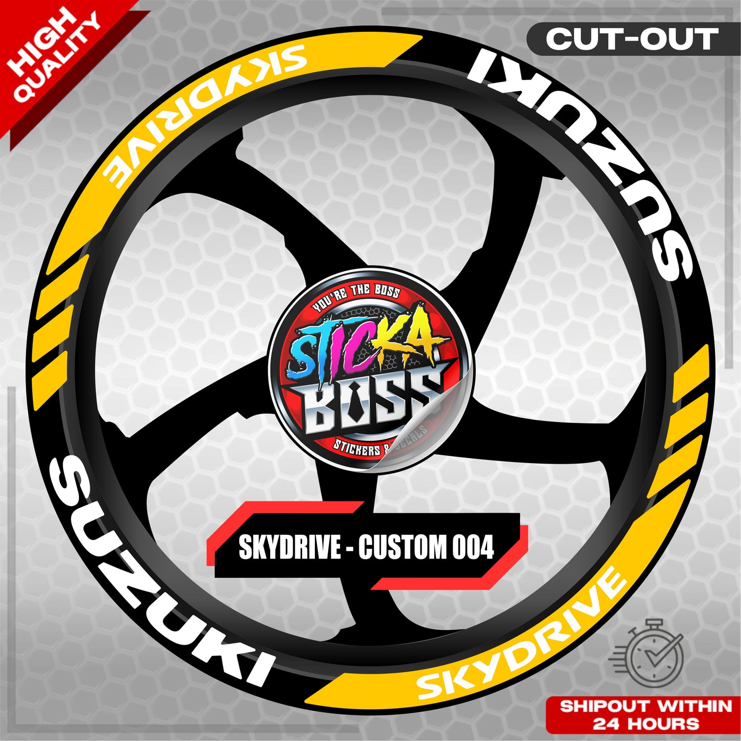 SKYDRIVE MAG STICKER SET  ( 2 MAGS ) - CUSTOM 004 | VINYL WATERPROOF CUT-OUT DECALS