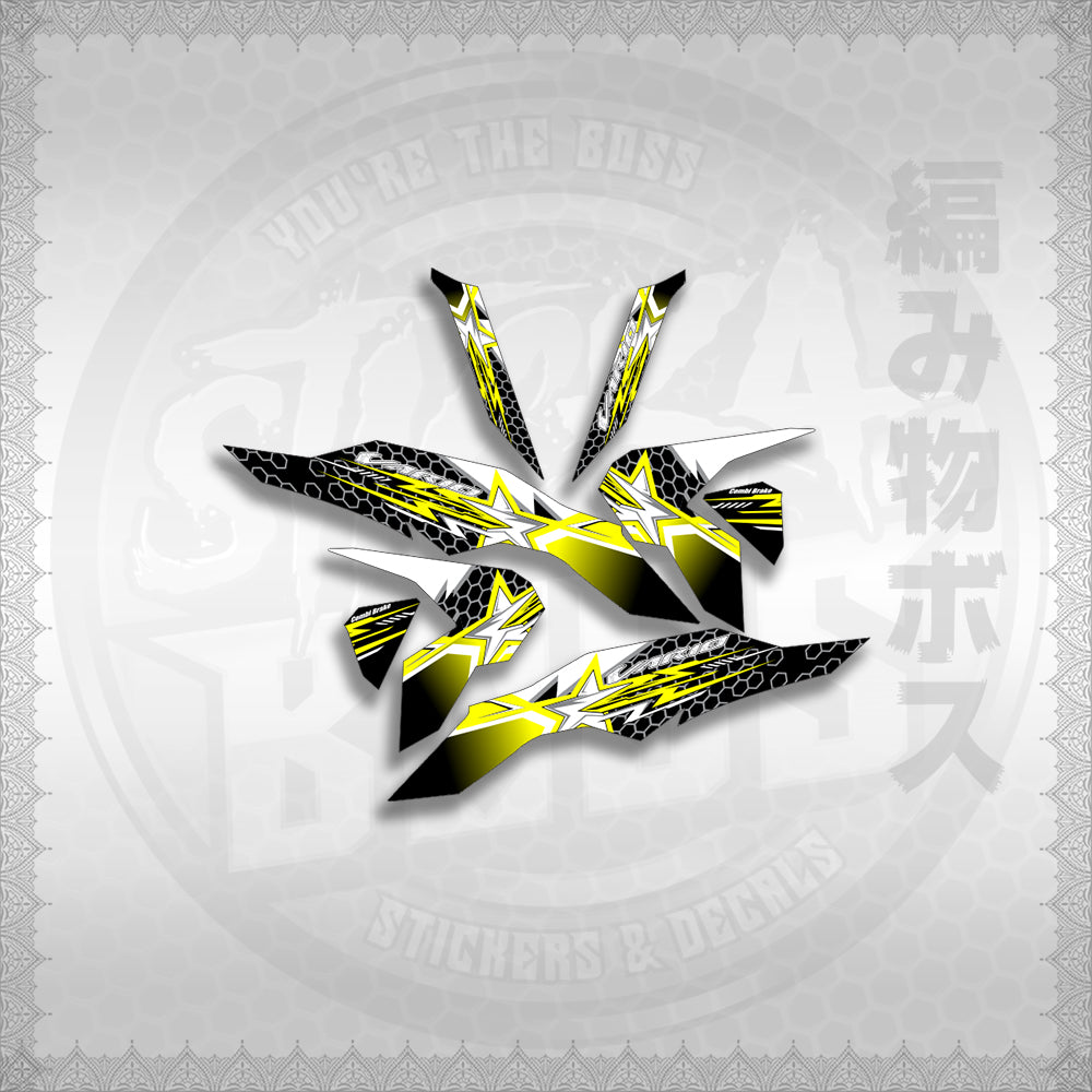 STICKER DECALS for CLICK V3 (CV320VAA3) By STICKABOSS (SOFIE LAMINATED WATERPROOF)