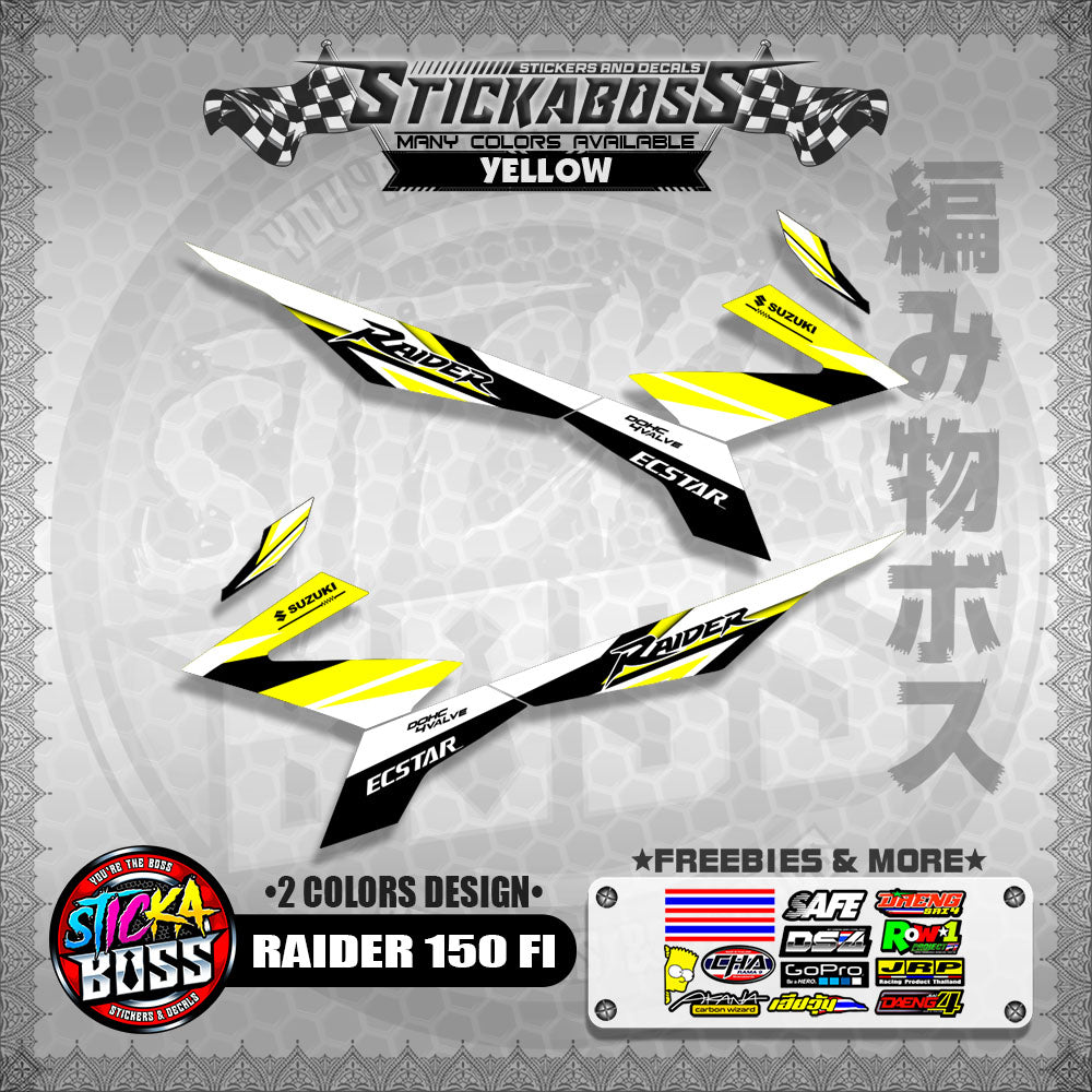 RAIDER 150 FI MALAYSIAN STICKER DECALS ( 2 COLORS DESIGN  )【WITH FREEBIES】