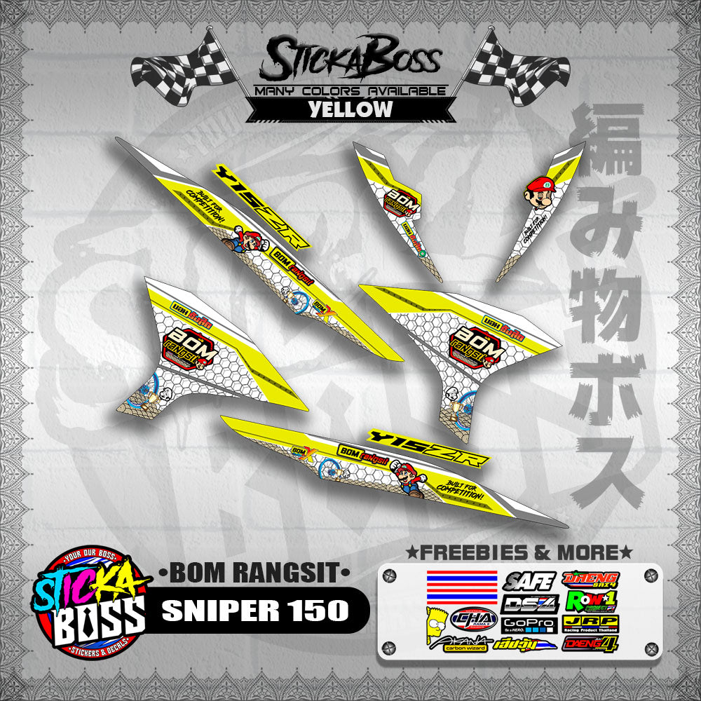 SNIPER 150 INDO DECALS ( BOM RANGSIT )【WITH FREEBIES】