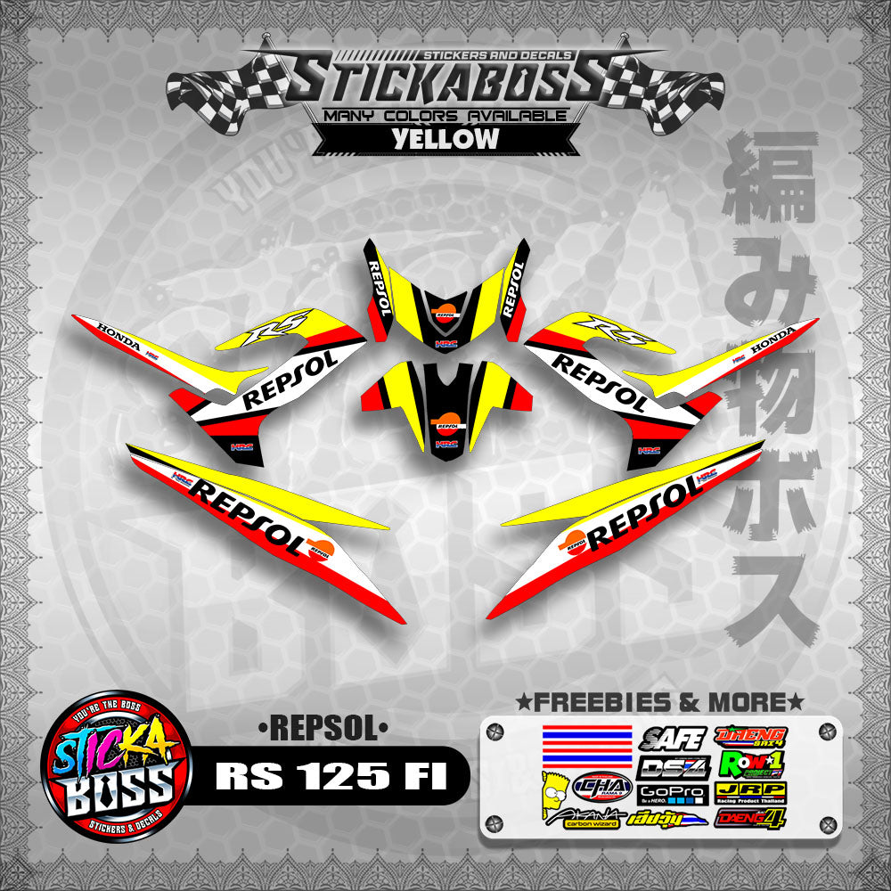 RS 125 FI DECALS ( REPSOL )【WITH FREEBIES】