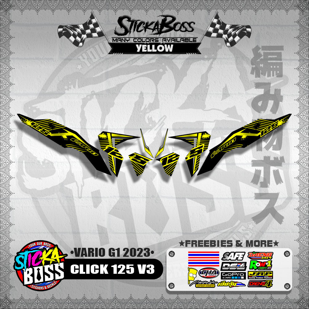 CLICK 125 V3 DECALS ( VARIO G1 2023 )【WITH FREEBIES】