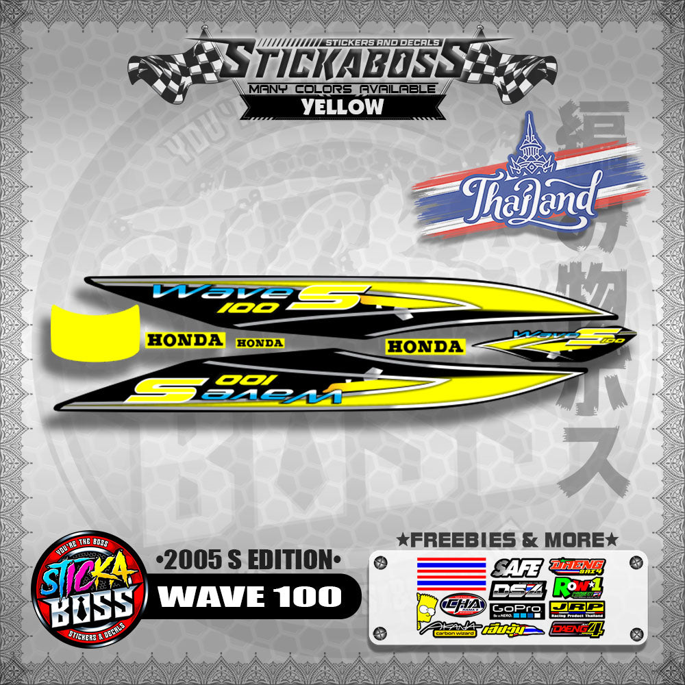 WAVE 100 THAILAND DECALS ( 2005 S EDITION )【WITH FREEBIES】