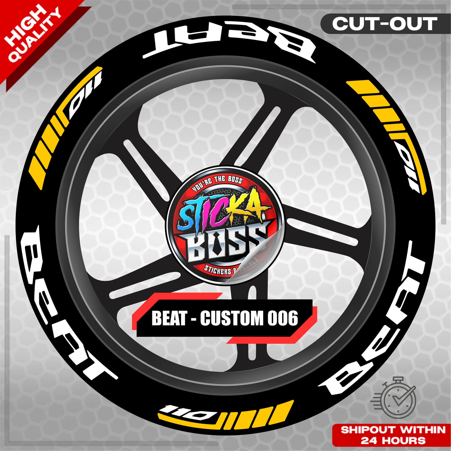 BEAT MAG STICKER SET ( 2 MAGS ) - CUSTOM 006 | VINYL WATERPROOF CUT-OUT DECALS