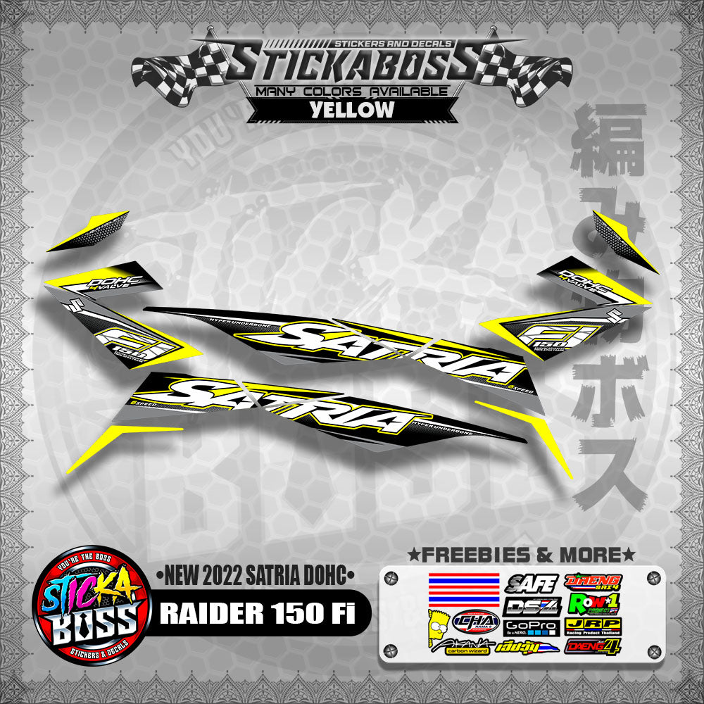 SUZUKI RAIDER 150 Fi STOCK DECAL (NEW 2022 SATRIA DOHC)【WITH FREEBIES】