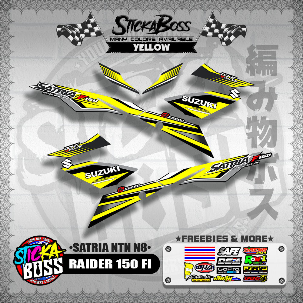RAIDER 150 FI DECALS ( SATRIA NTN N8 )【WITH FREEBIES】