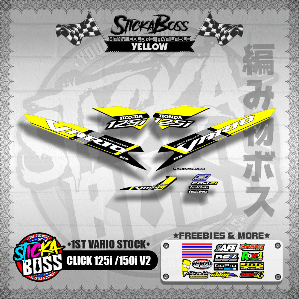 CLICK 125i / 150i V2 DECALS ( 1ST VARIO STOCK )【WITH FREEBIES】