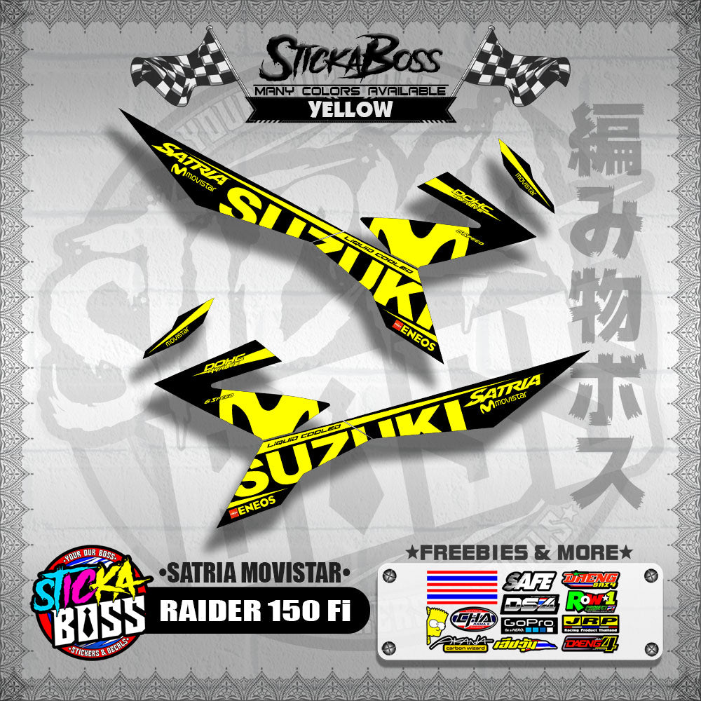 RAIDER 150 Fi DECALS ( SATRIA MOVISTAR )【WITH FREEBIES】