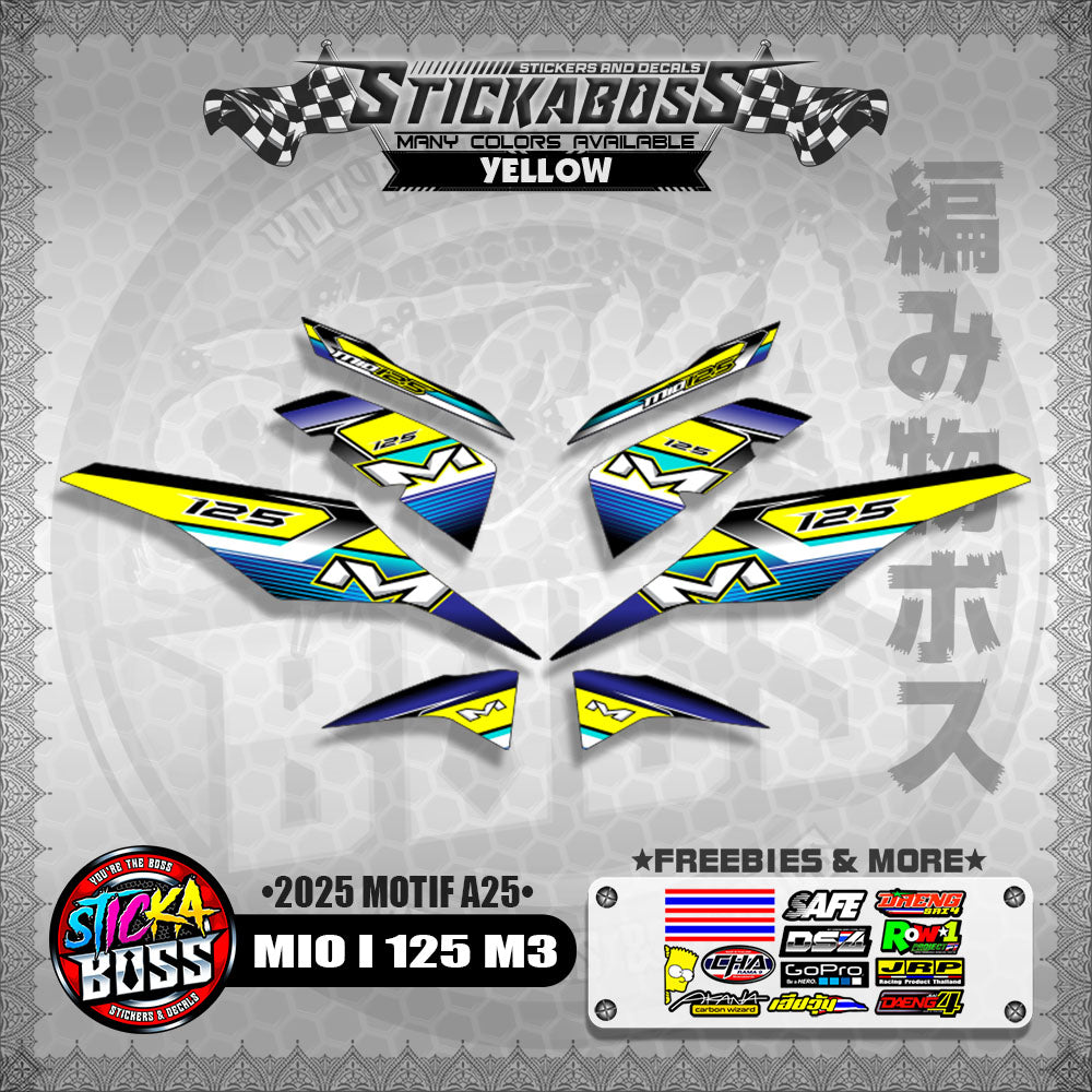 MIO I 125 M3 INDO STICKER DECALS ( 2025 MOTIF A25 )【WITH FREEBIES】