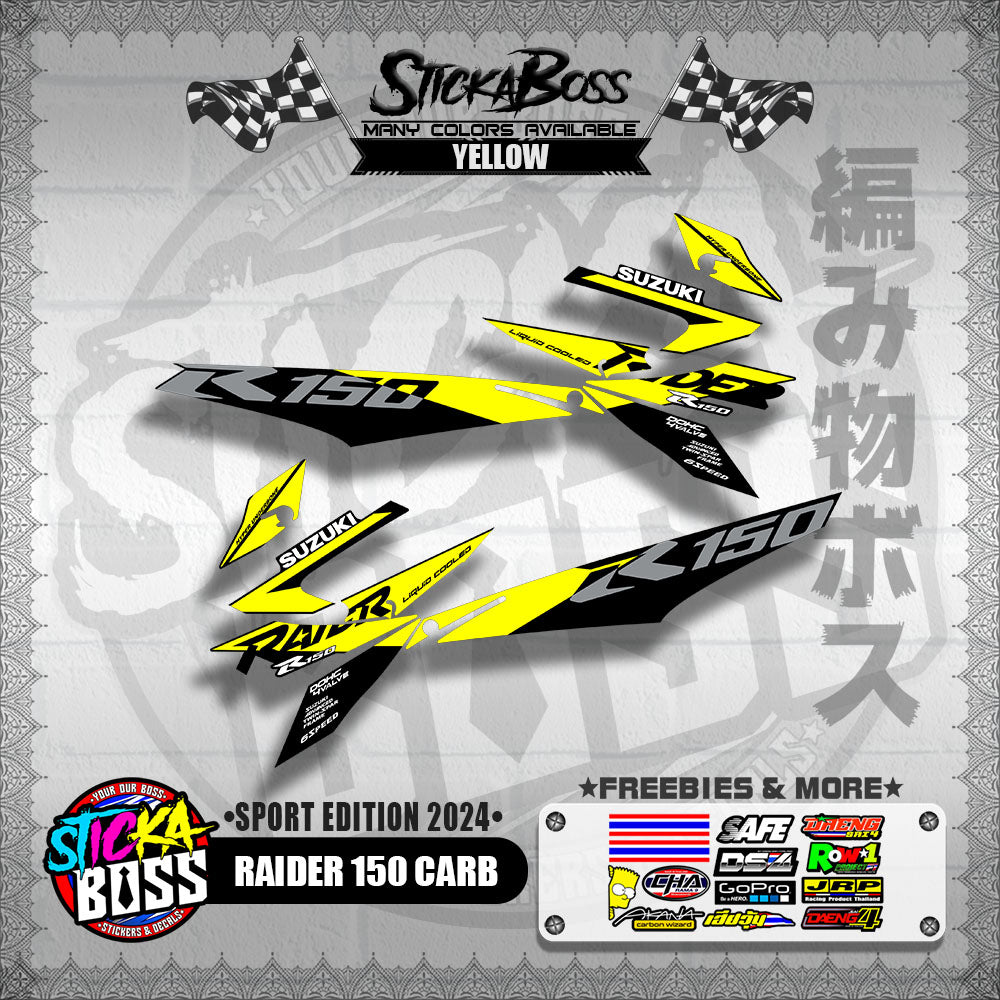 RAIDER 150 CARB DECALS ( SPORT EDITION 2024 )【WITH FREEBIES】