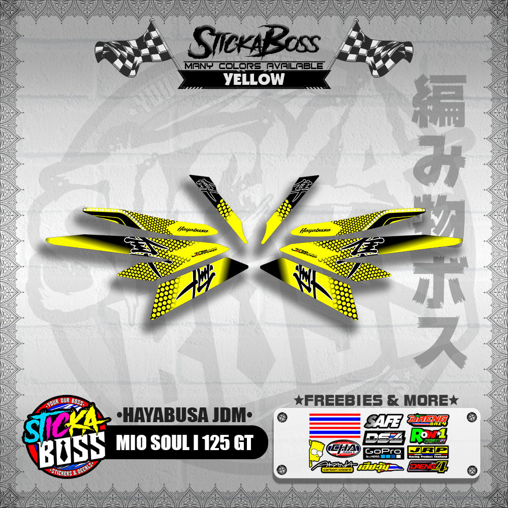 MIO SOUL I 125 GT DECALS ( HAYABUSA JDM )【WITH FREEBIES】