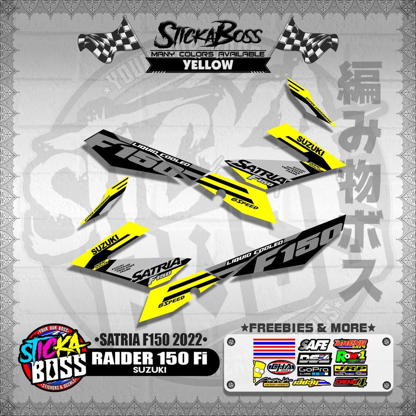 RAIDER 150 Fi DECALS ( SATRIA F150 2022 )【WITH FREEBIES】