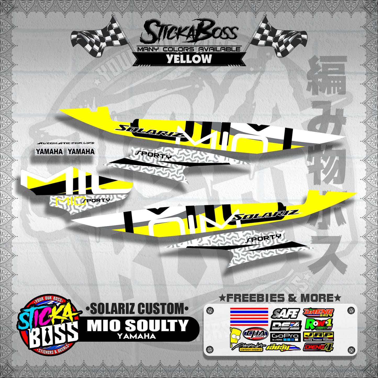 MIO SOULTY DECALS ( SOLARIZ CUSTOM )【WITH FREEBIES】