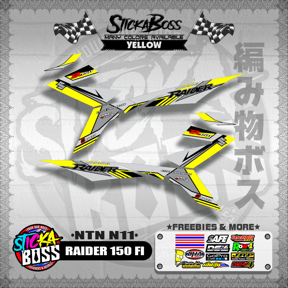 RAIDER 150 FI DECALS ( NTN N11 )【WITH FREEBIES】
