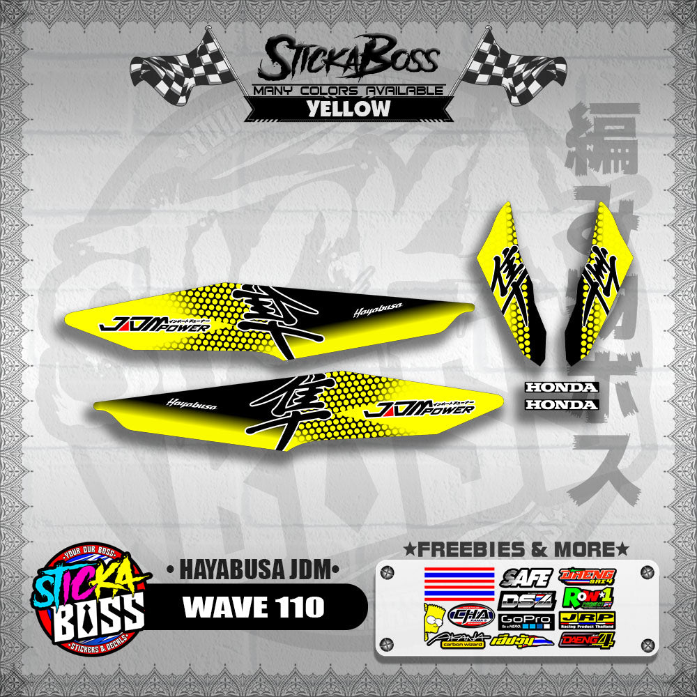 WAVE 110 DECALS ( HAYABUSA JDM)【WITH FREEBIES】