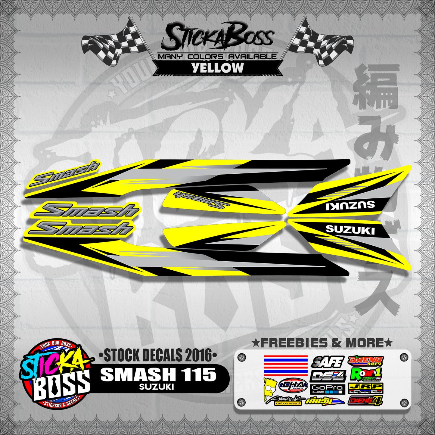 SMASH 115 ( STOCK DECALS 2016 )【WITH FREEBIES】