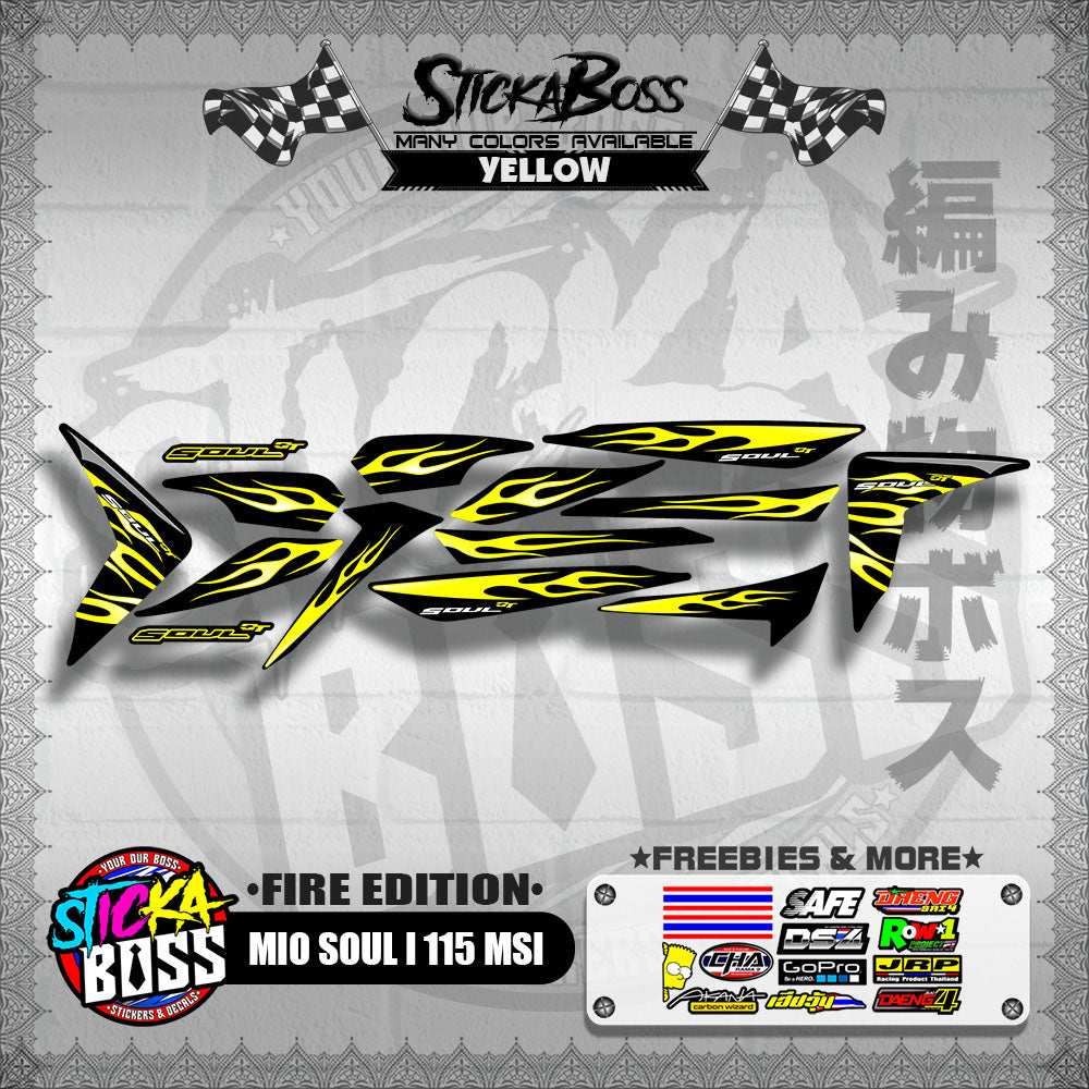 MIO SOUL I 115 MSI DECALS ( FIRE EDITION )【WITH FREEBIES】