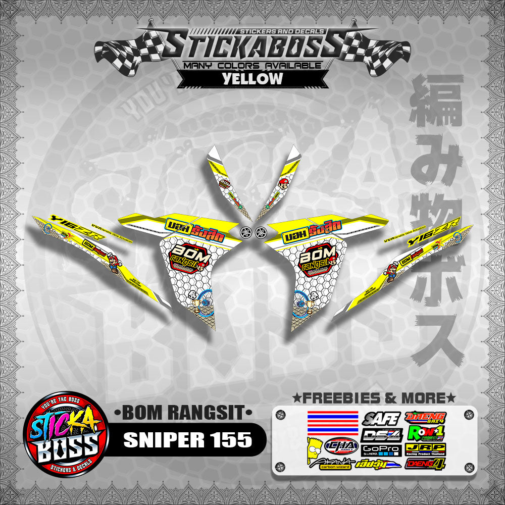 SNIPER 155 INDO DECALS ( BOM RANGSIT )【WITH FREEBIES】