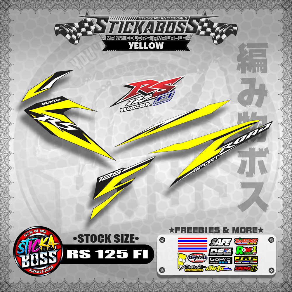 RS 125 FI Stock Decals (STOCK SIZE)【PREMIUM GLOSSY LAMINATED】