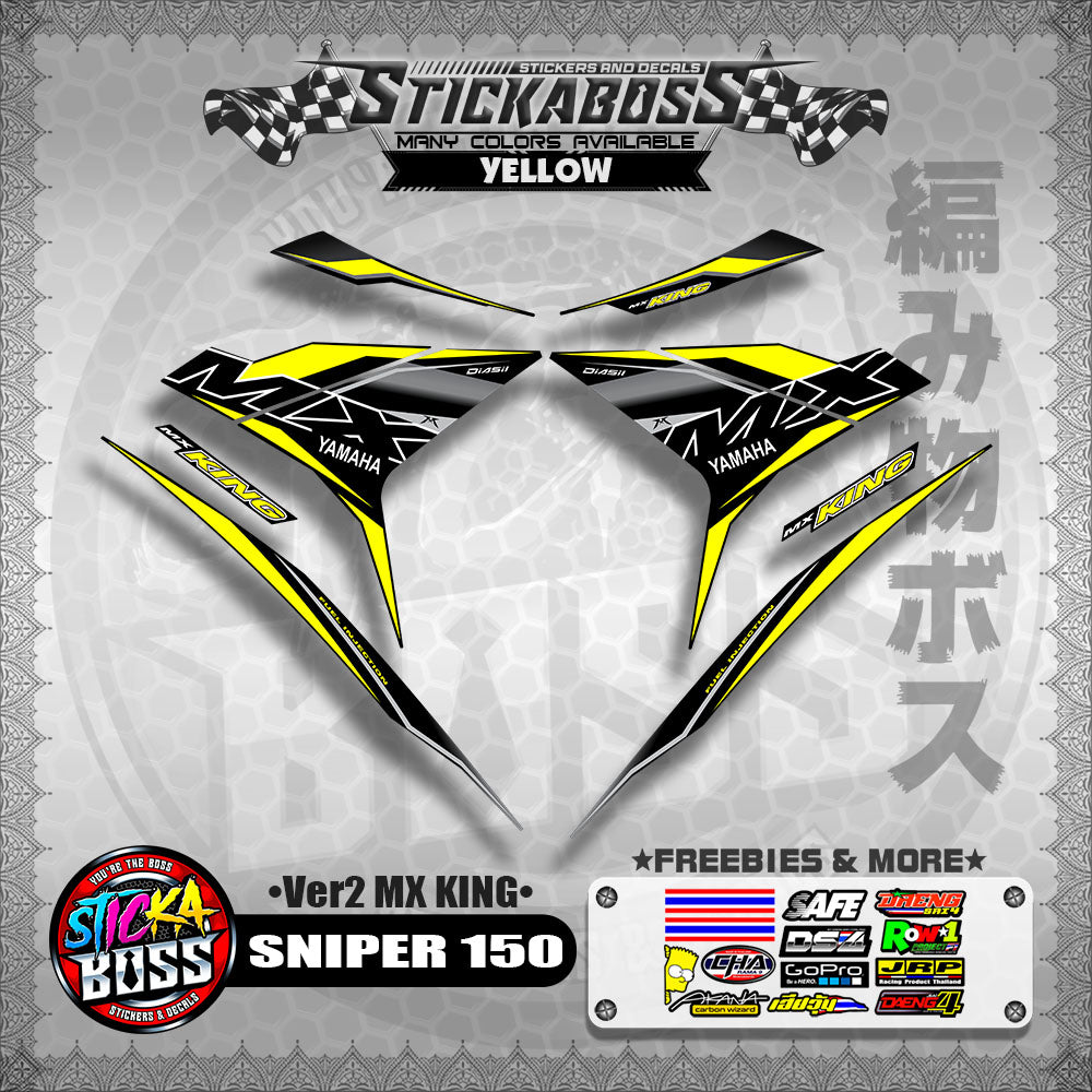 SNIPER 150 DECALS ( Ver2 MX KING )【WITH FREEBIES】MALAYSIAN CONCEPT/Y15ZR/EXCITER 150