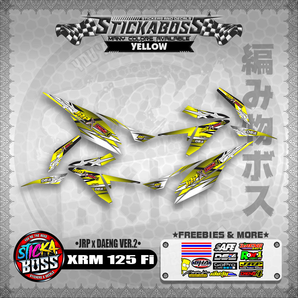 Honda XRM 125 Fi Decals - (JRP x DAENG VER.2)【PREMIUM GLOSSY LAMINATED】