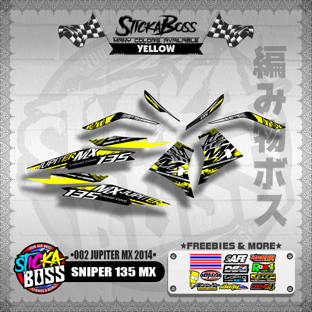 SNIPER 135 MX DECALS ( 002 JUPITER MX 2014 )【WITH FREEBIES】