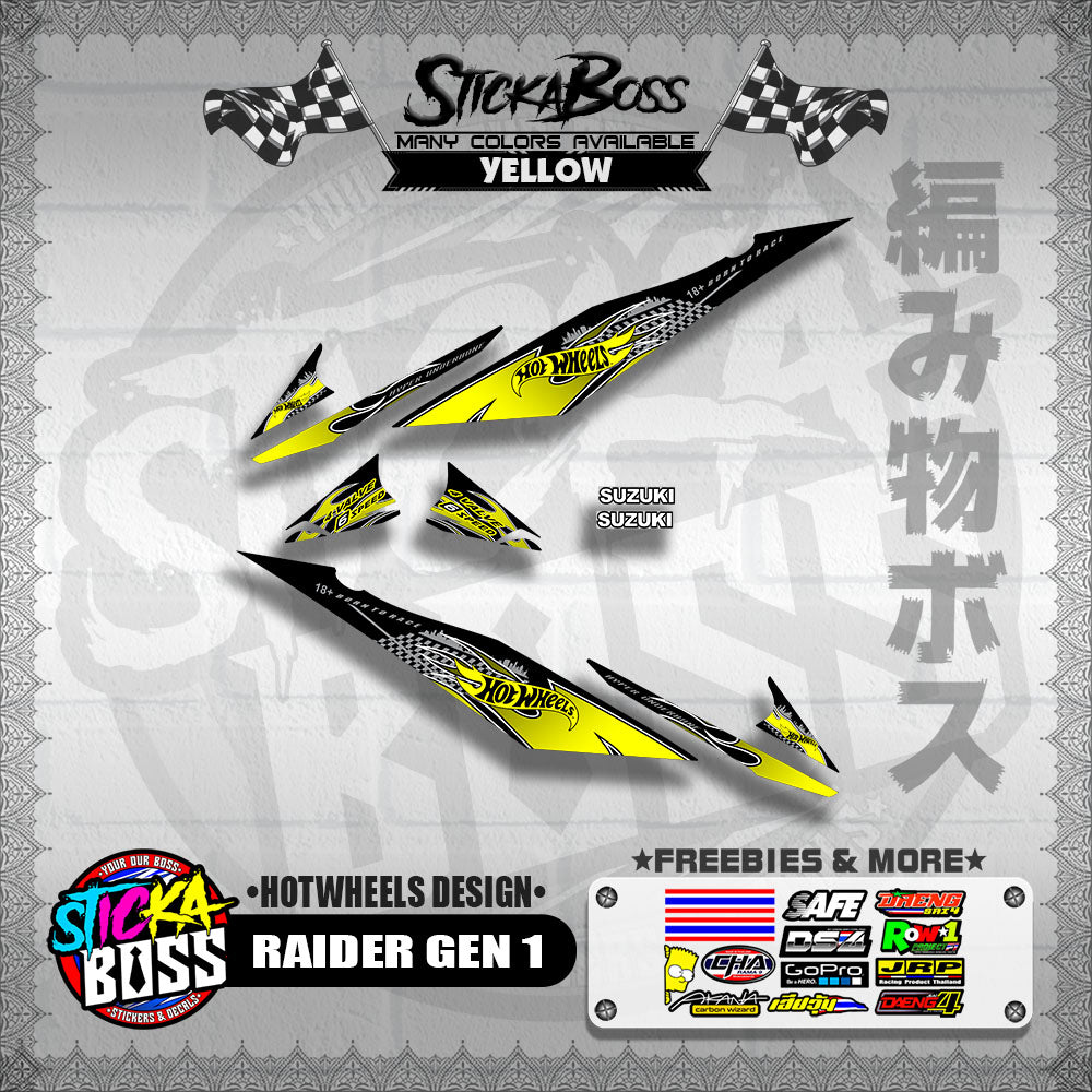 RAIDER GEN 1 DECALS ( HOTWHEELS DESIGN )【WITH FREEBIES】