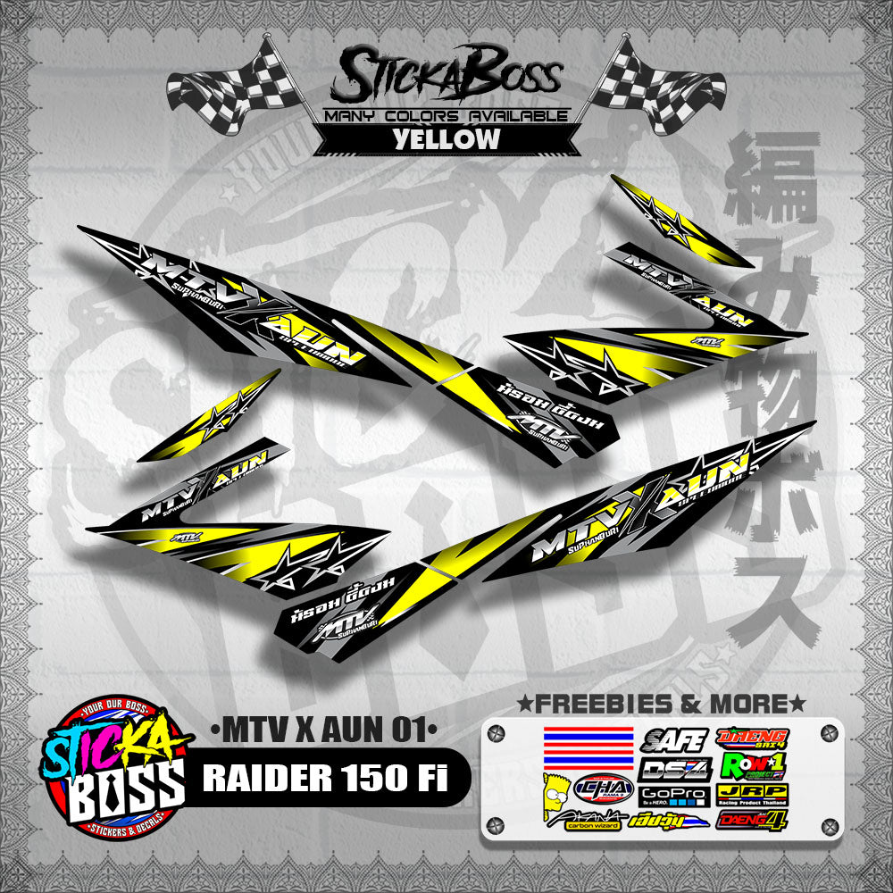 RAIDER 150 Fi DECALS ( MTV X AUN 01 )【WITH FREEBIES】
