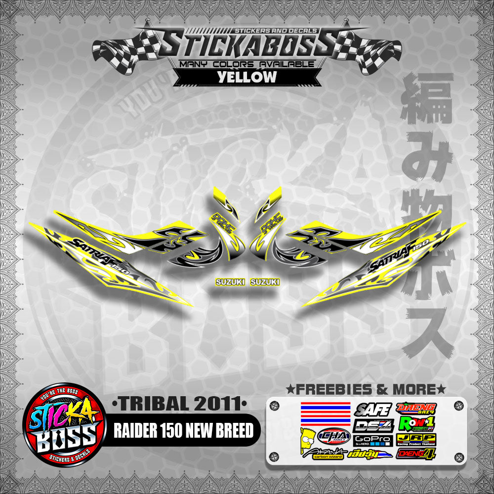 RAIDER 150 NEW BREED DECALS ( TRIBAL 2011 )【WITH FREEBIES】