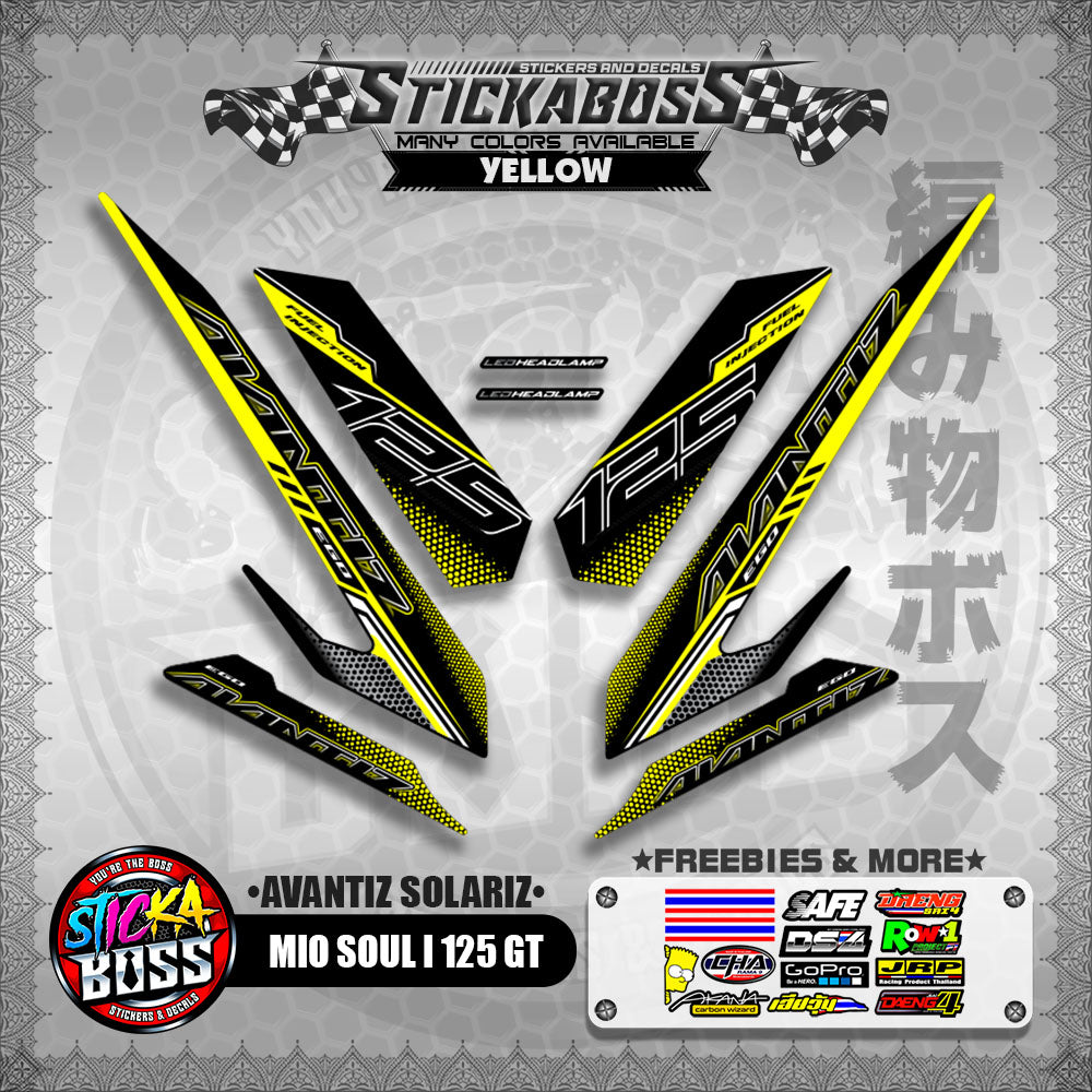 MIO SOUL I 125 GT STICKER DECALS ( AVANTIZ SOLARIZ )【WITH FREEBIES】