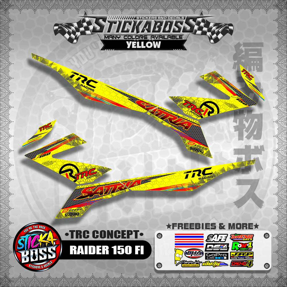 RAIDER 150 FI STICKER DECALS ( TRC CONCEPT SATRIA )【WITH FREEBIES】