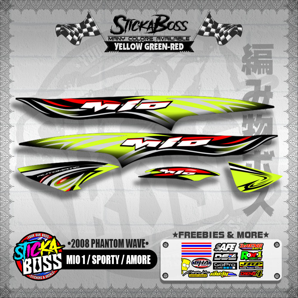 MIO 1 / SPORTY / AMORE DECALS ( 2008 PHANTOM WAVE )【WITH FREEBIES】