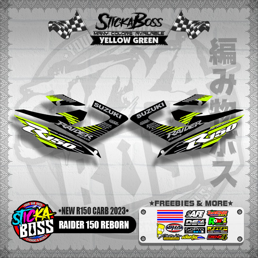 RAIDER 150 REBORN DECALS ( NEW R150 CARB 2023 )【WITH FREEBIES】