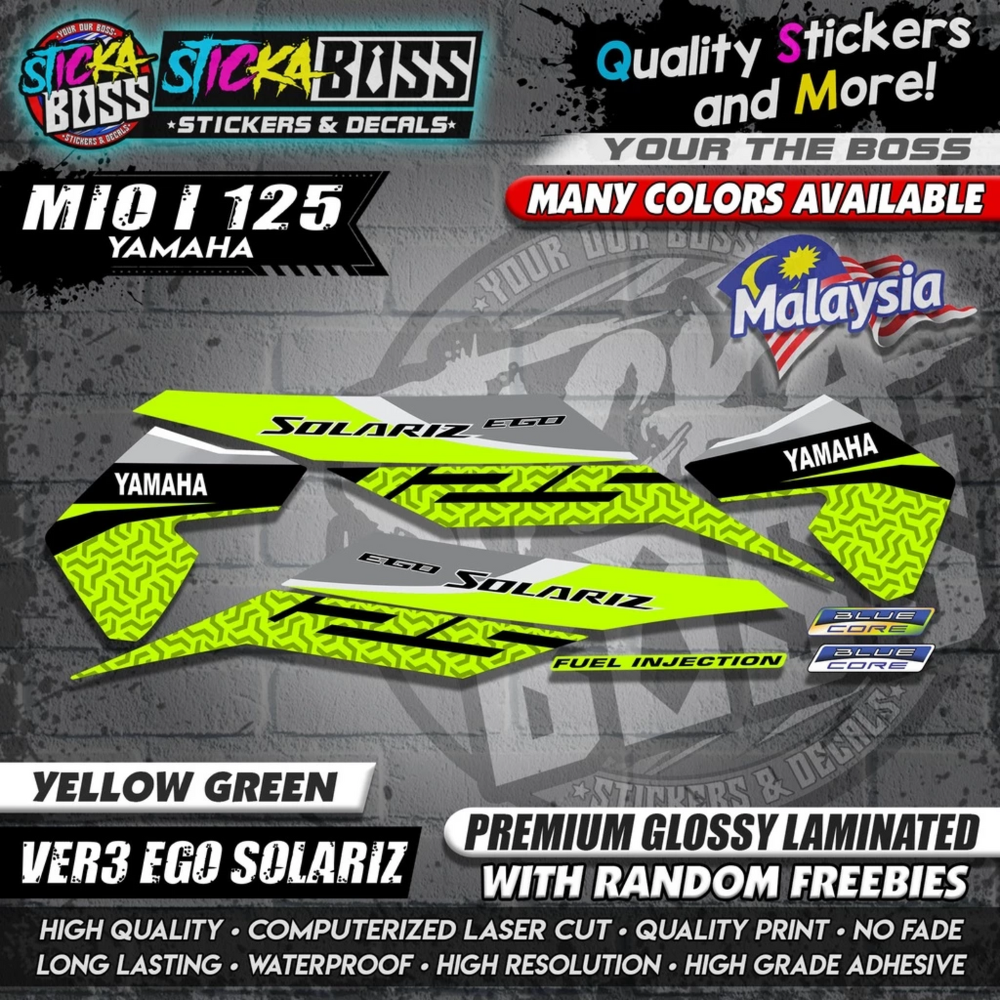 Mio i 125 Malaysian Decals ( Ver3 Ego Solariz )【WITH FREEBIES】Malaysia Concept