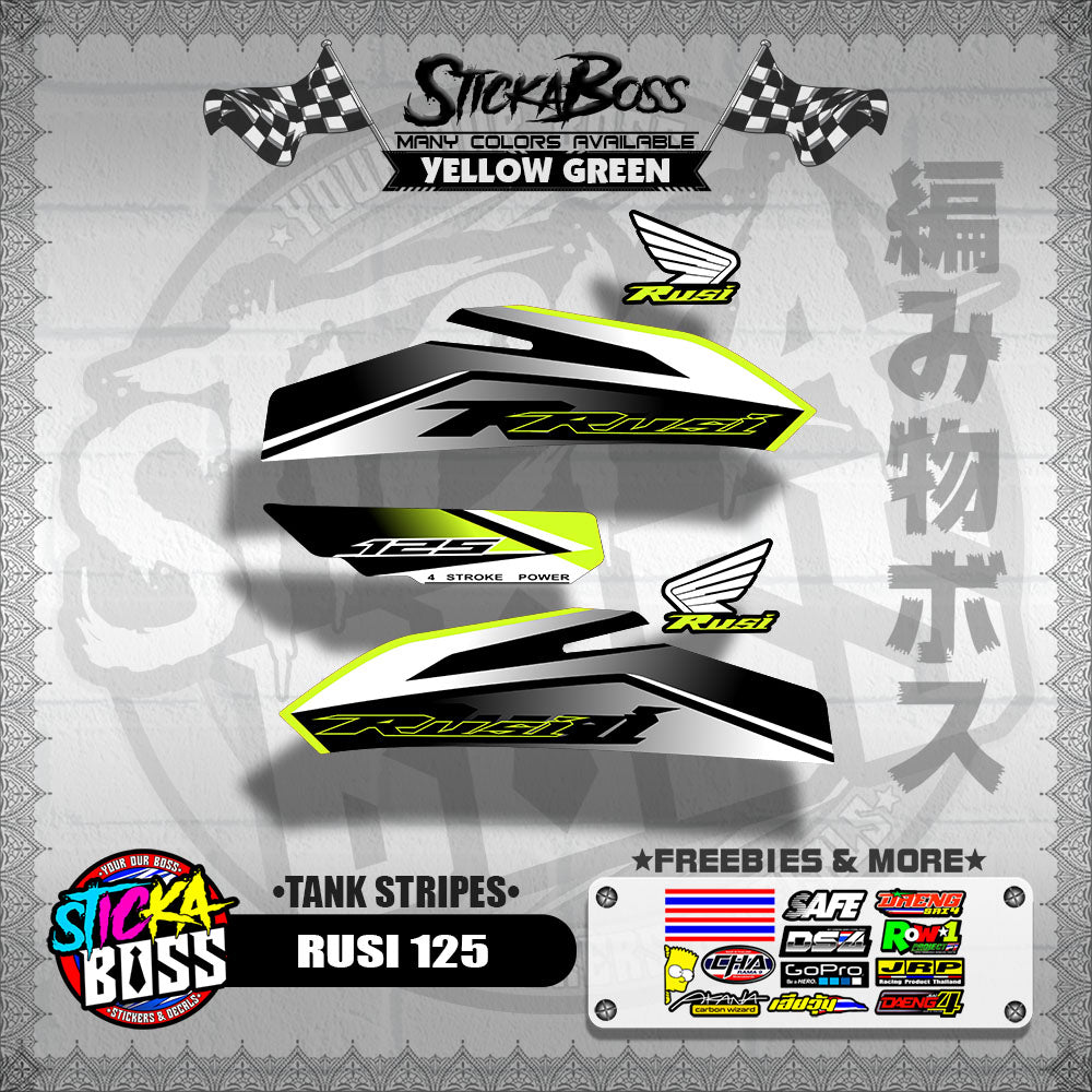 RUSI 125 DECALS ( TANK STRIPES )【WITH FREEBIES】