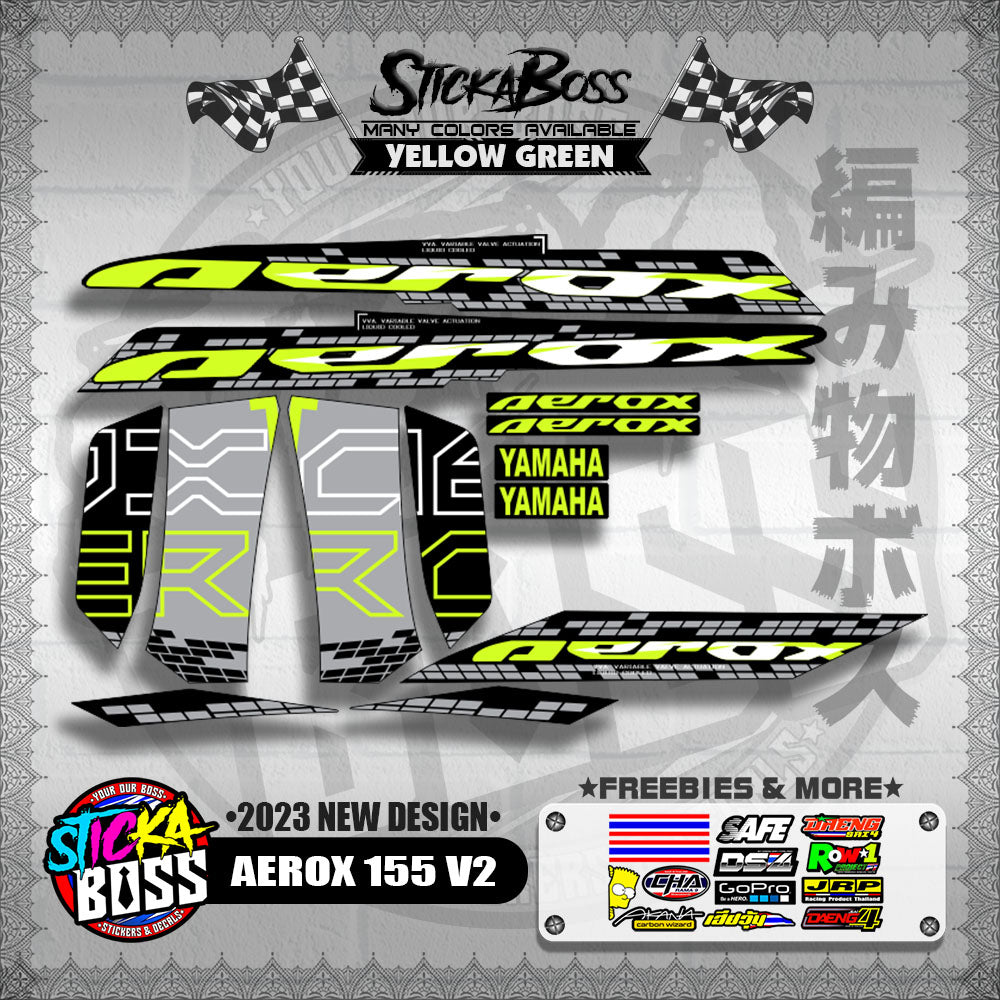 AEROX 155 V2 MALAYSIAN DECALS ( 2023 NEW DESIGN )【WITH FREEBIES】