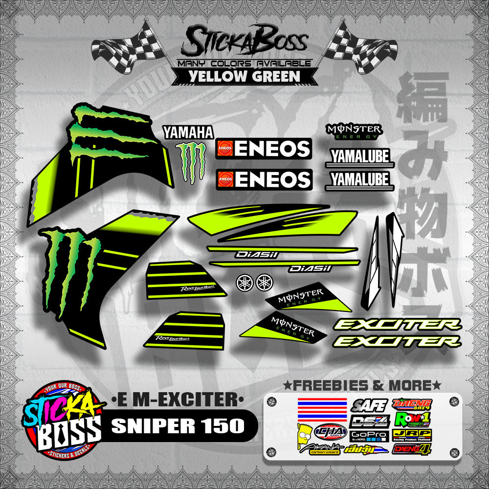 SNIPER 150 DECALS ( E M-EXCITER )【WITH FREEBIES】