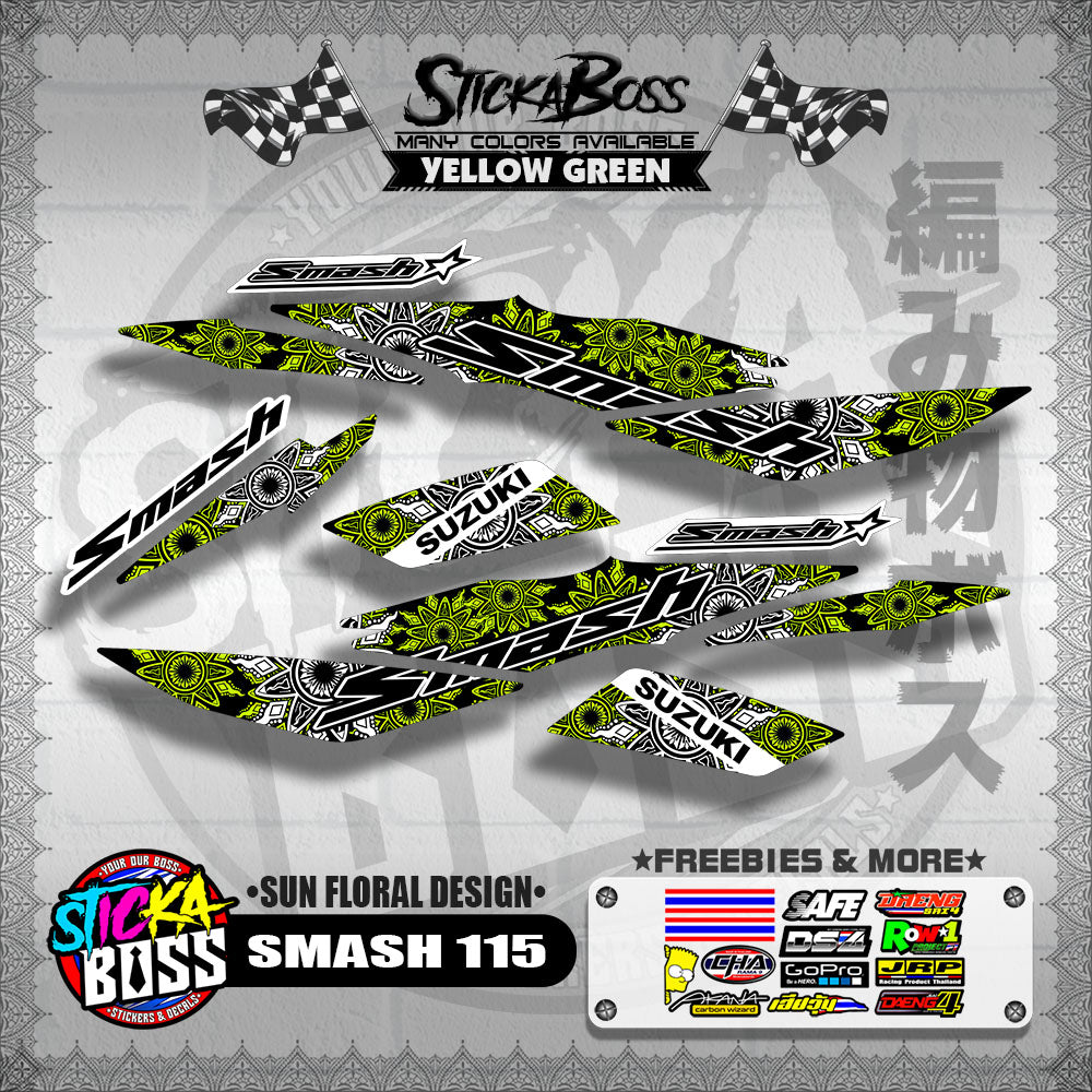 SMASH 115 DECALS ( SUN FLORAL DESIGN )【WITH FREEBIES】
